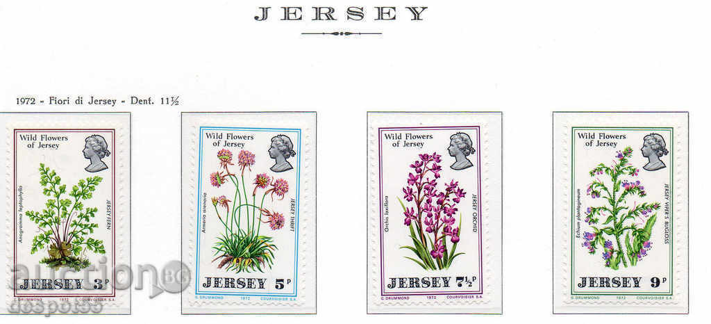 1972. Jersey. Τοπική λουλούδια.