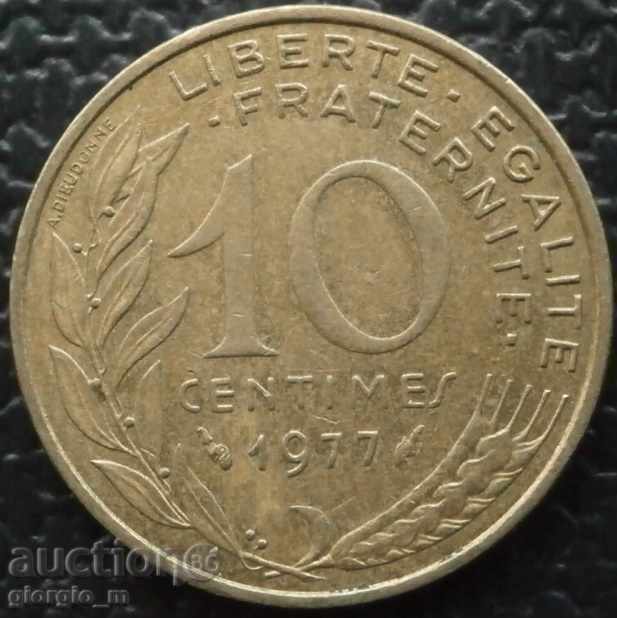 10 centimes 1977 - Γαλλία