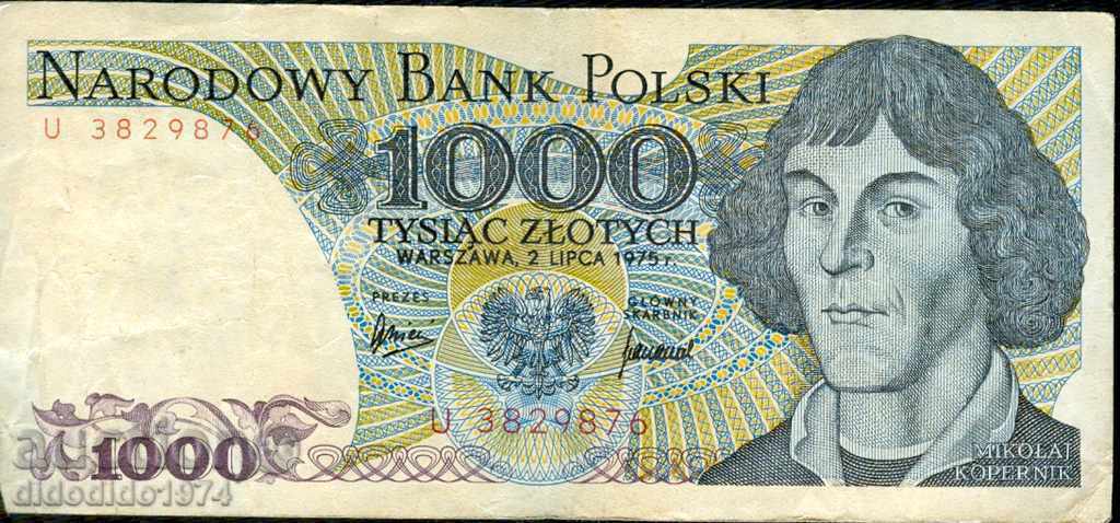 POLONIA POLONIA 1000 Zloty număr 1975 - 1 Scrisoară ROW