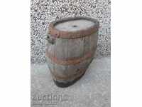Old bathtub, barrel, wooden, vase, cork