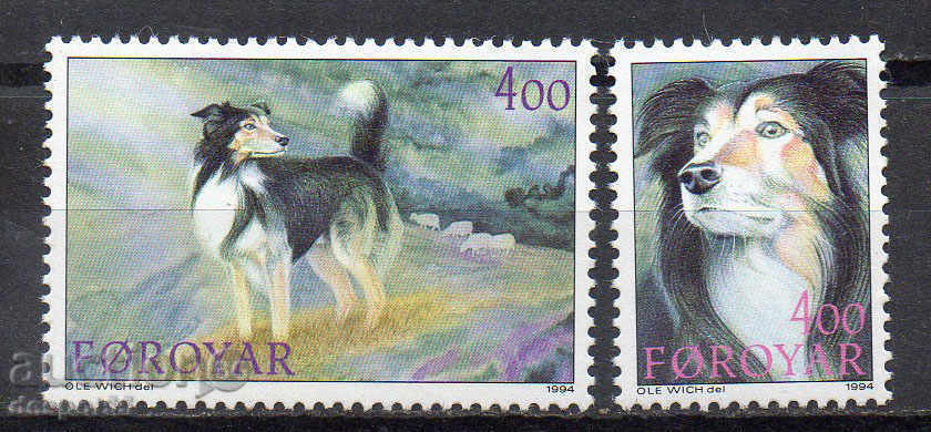 1994. Фарьорски острови. Овчарски кучета.