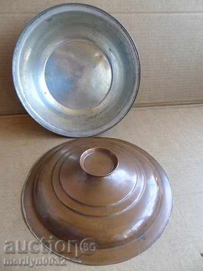 Delivery of Tinned Sahan lid honey pot baker basan basin Delivery of Tinned Sahan lid honey pot baker basan basin