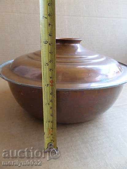 Tinned Sahan lid honey pot baker basan basin - 6 Tinned Sahan lid honey pot baker basan basin - 6