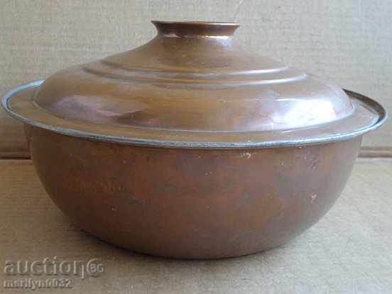 Tinned Sahan lid honey pot baker basan basin - 7 Tinned Sahan lid honey pot baker basan basin - 7