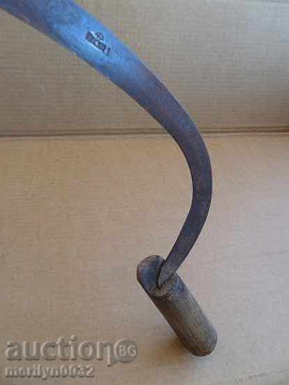 An old sickle with a seal, a knife, a blade, a wrought iron - 7 An old sickle with a seal, a knife, a blade, a wrought iron - 7