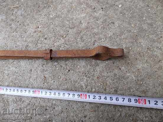 Old hand forged dilaf, wrought iron, mask - 6