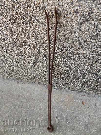 Veche mână-forjat săpat bar, fier forjat, ondulator - 6 Veche mână-forjat săpat bar, fier forjat, ondulator - 6