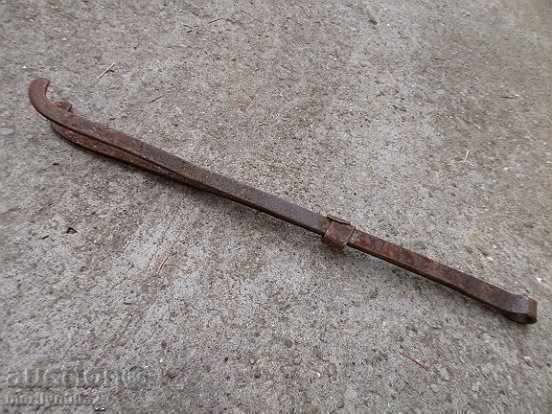 Veche mână-forjat săpat bar, fier forjat, ondulator - 7