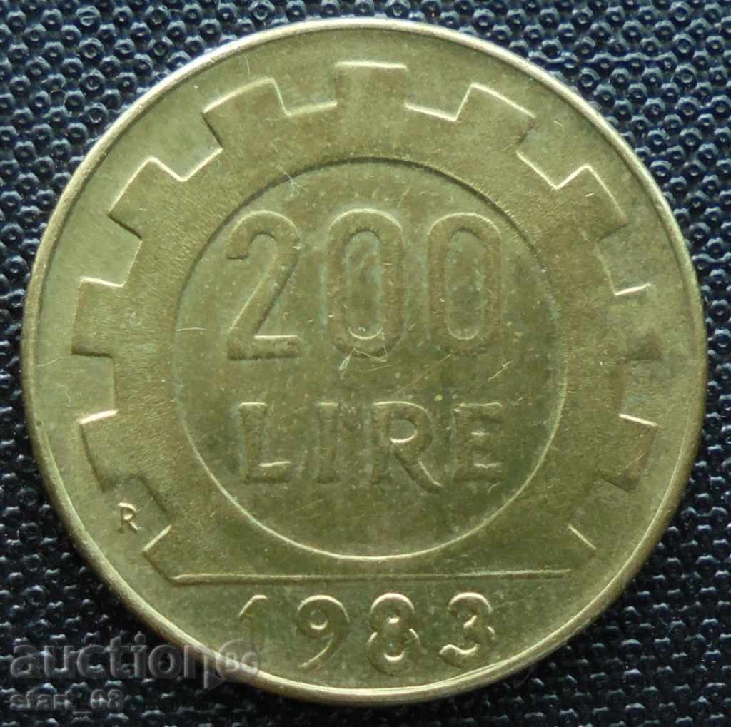 Италия - 200 лири 1983г.