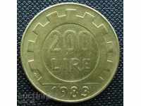 Ιταλία - 200 λίρες το 1983.