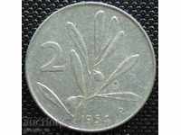 Ιταλία - δύο λίρες το 1954.