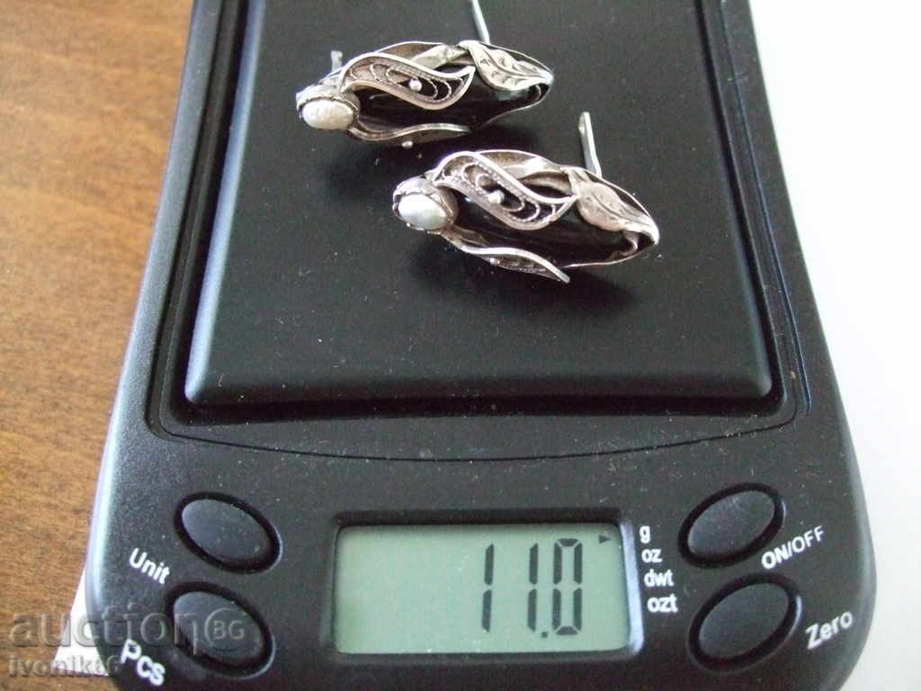 unic cercei realizate manual antic perle de argint și onix - 6 unic cercei realizate manual antic perle de argint și onix - 6