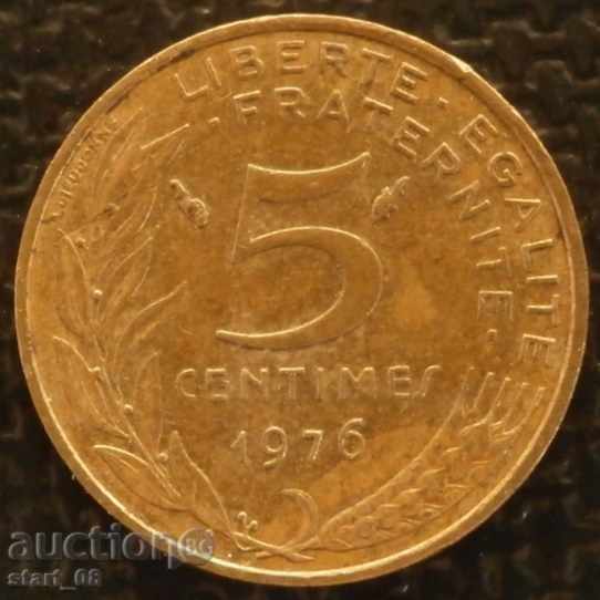 Franța - 5 centime 1976