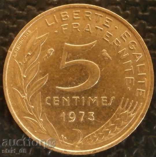 Франция - 5 сантима 1973 г.