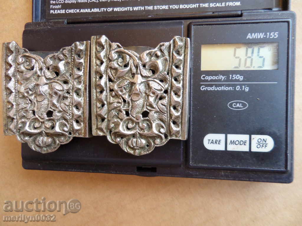 Revival period silver belt buckles, buckle, silver, filigree - 7