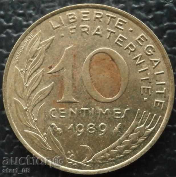 Γαλλία - 10 centimes 1989