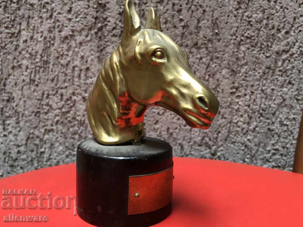 Bronze goat head with inscription label! - 6 Bronze goat head with inscription label! - 6