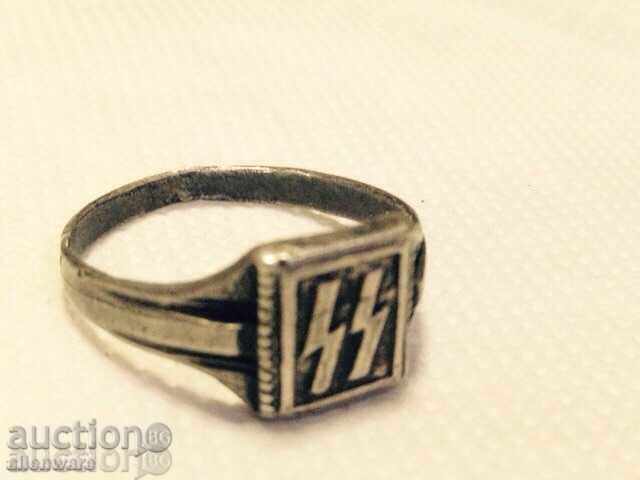 German silver ring of SS-owl from VWB - 5 German silver ring of SS-owl from VWB - 5