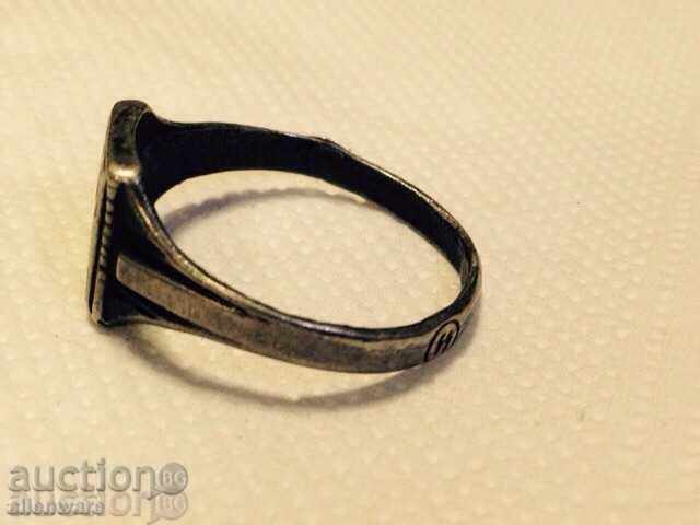 German silver ring of SS-owl from VWB - 7 German silver ring of SS-owl from VWB - 7