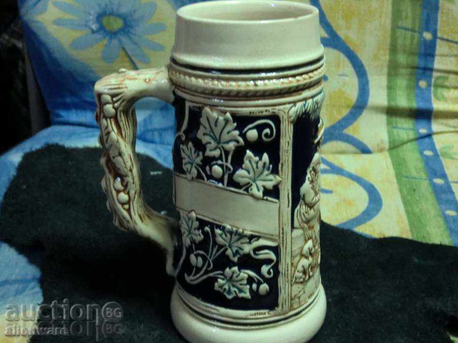 Beer mug / ceramics / enamel / GERMANY with price 55.00 BGN | € 28.12 Beer mug / ceramics / enamel / GERMANY with price 55.00 BGN | € 28.12