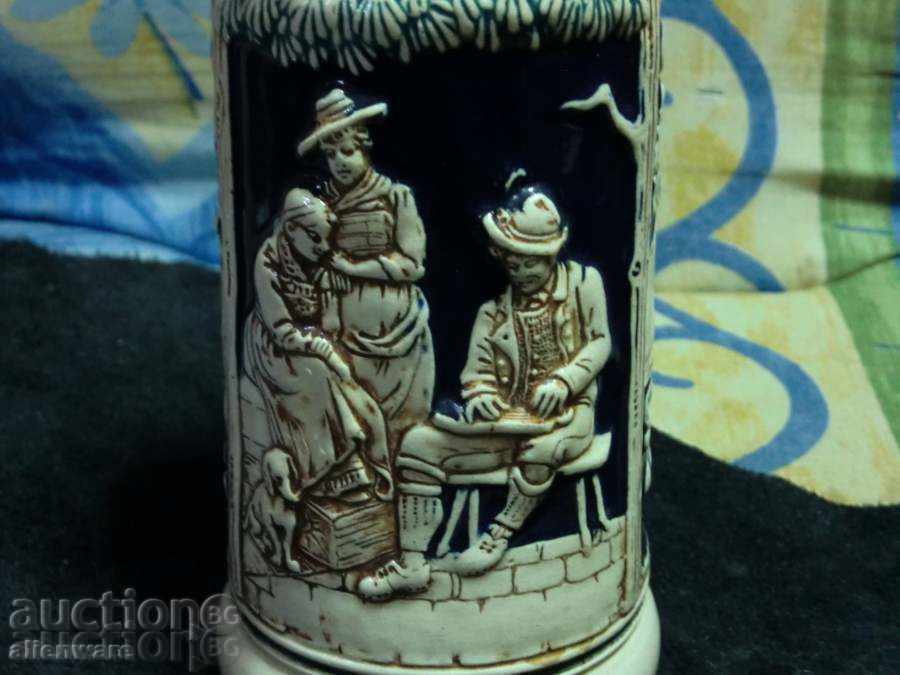 Auction Beer mug / ceramics / enamel / GERMANY Auction Beer mug / ceramics / enamel / GERMANY