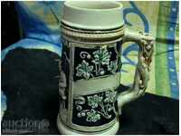 Beer mug / ceramics / enamel / GERMANY