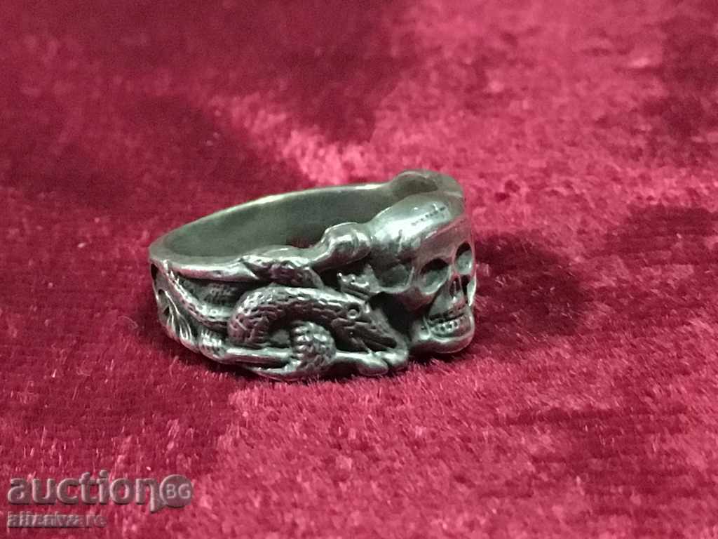 Silver German ring SS Bandenkampf -2 with price 150.00 BGN | € 76.69 Silver German ring SS Bandenkampf -2 with price 150.00 BGN | € 76.69