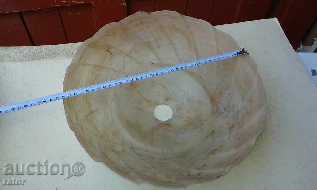 Delivery of Large old glass lampshade for lamp, chandelier