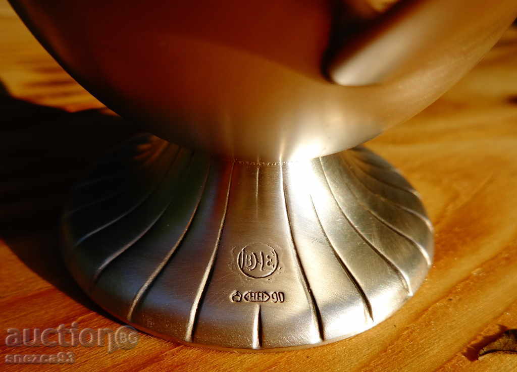 Delivery of Silver-plated pitcher, milk jug made of bronze