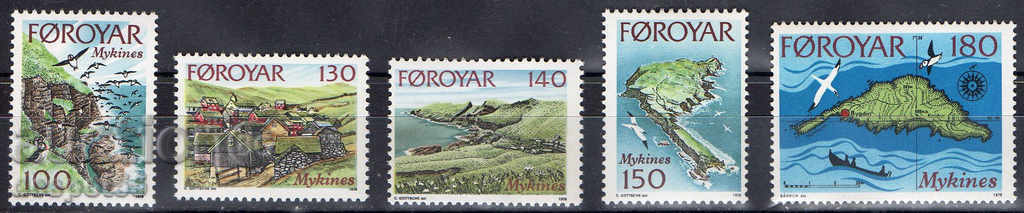 1978. Фарьорски острови. Мичинес, остров от архипелага.