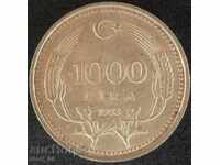 1000 liră 1992g.- Turcia
