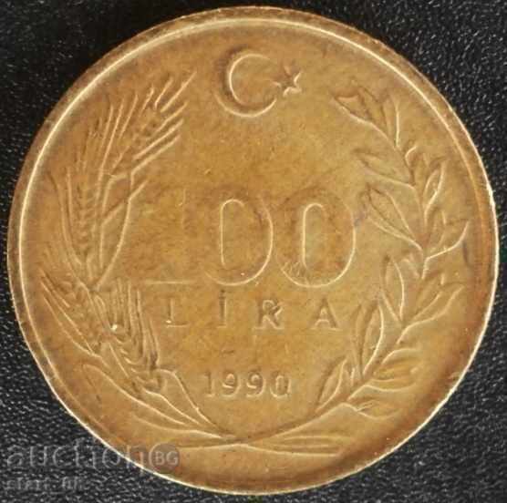 100 liră 1990g.- Turcia