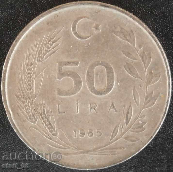 50 λίρες 1985g.- Τουρκία