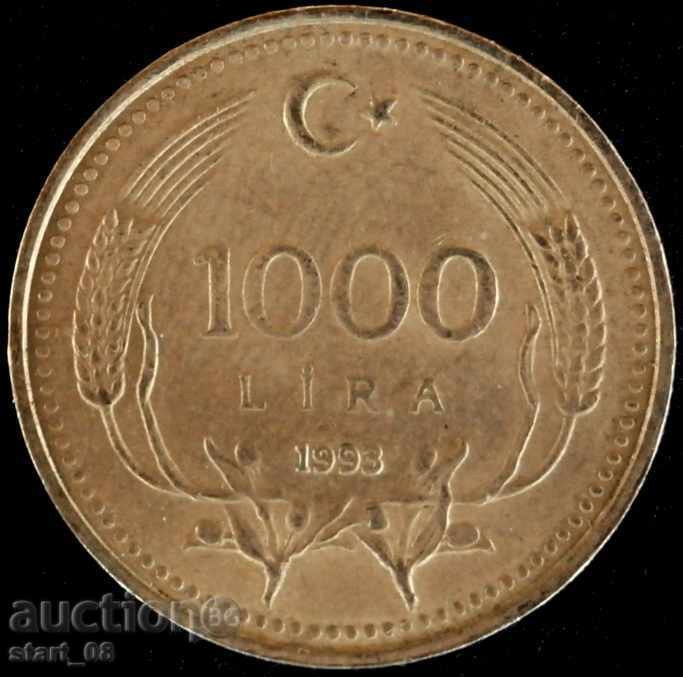 1000 lira 1993g.- Turtsia