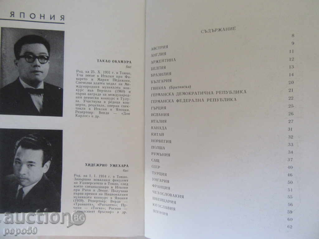 Delivery of SECOND INTERNATIONAL COMPETITION YOUNG OPERIERS - 1963 Delivery of SECOND INTERNATIONAL COMPETITION YOUNG OPERIERS - 1963