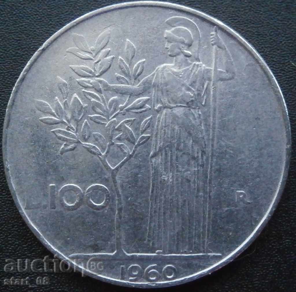 Италия - 100 лири 1960г.