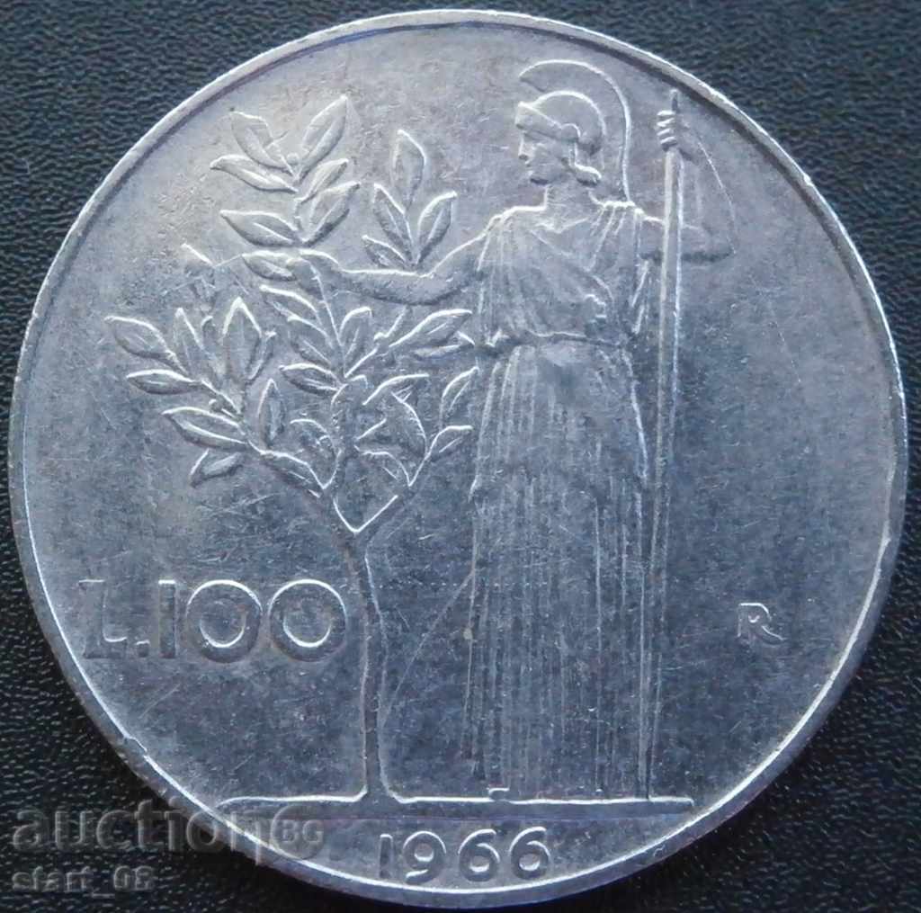 Italia - 100 liras 1966.
