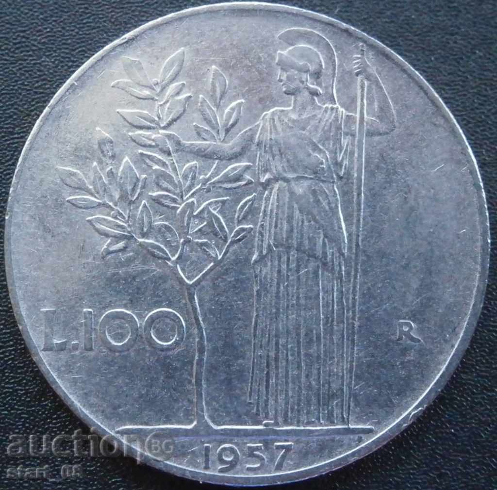 Италия - 100 лири 1957г.