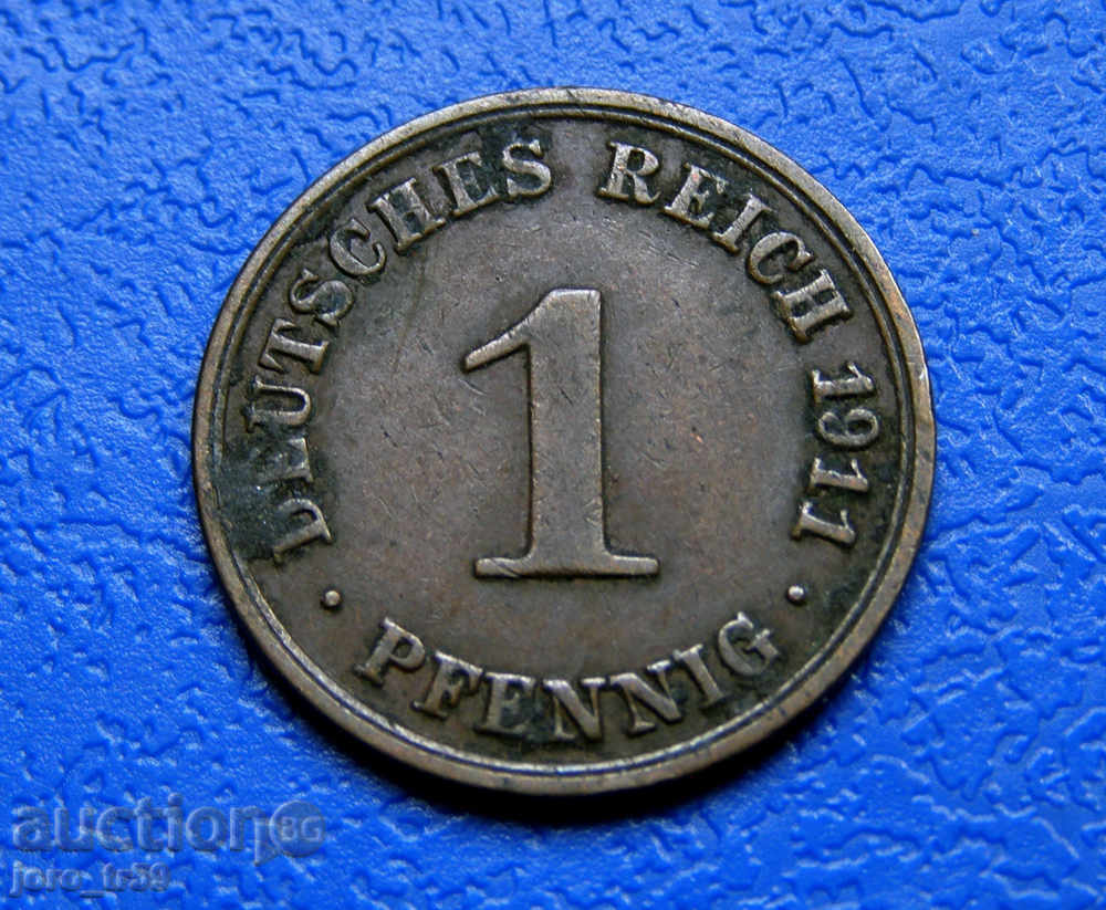 Germania 1 Pfennig 1911A