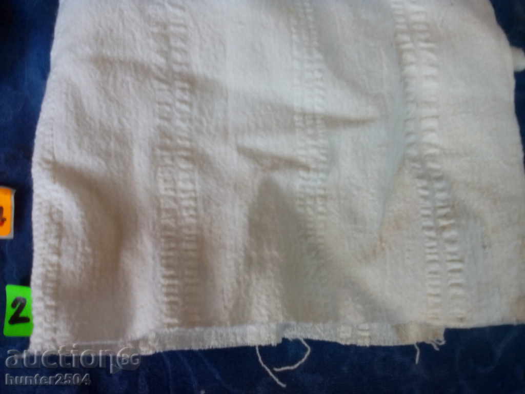 Auction  LOT, HANDWOVEN HEMP, WOMEN'S KNITTED EDGES, 48x38cm. AND 250x40cm. LOT