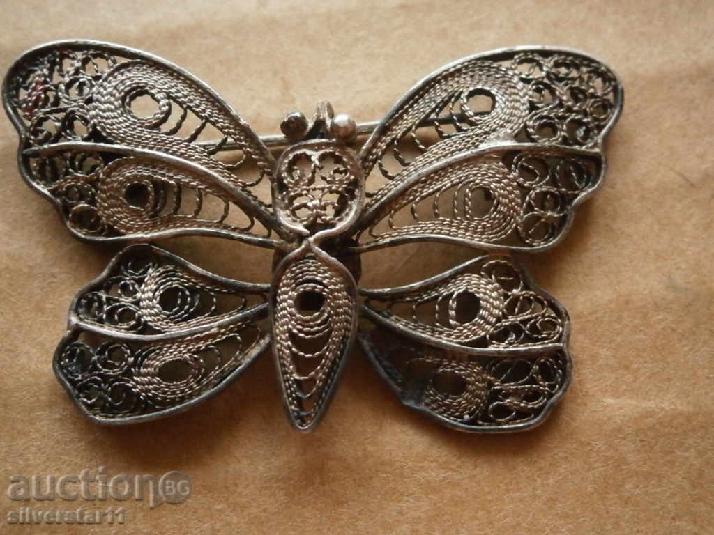 Old silver brooch filigree Silver brooch - unique Old silver brooch filigree Silver brooch - unique