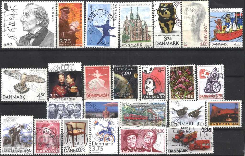 25 Клеймовани марки  МИКС  от Дания