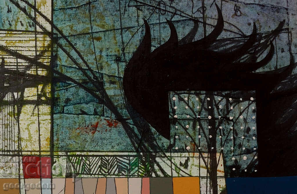 Delivery of painting, oil, cardboard