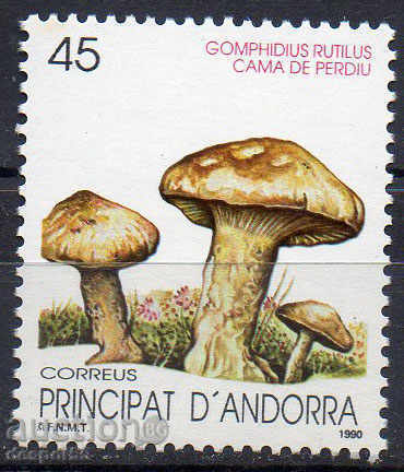 1990. Andorra - Spanish. Mushrooms.