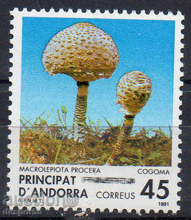 1991 Andorra - spaniolă. Ciuperci.