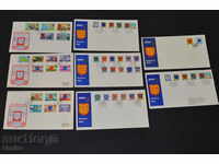 Jersey / Jersey 8 pcs. first envelopes 1976-1985.