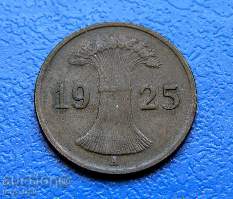 Germany 1 Pfennig /1 Reichspfennig/ - 1925A with price 1.00 BGN | € 0.51 Germany 1 Pfennig /1 Reichspfennig/ - 1925A with price 1.00 BGN | € 0.51
