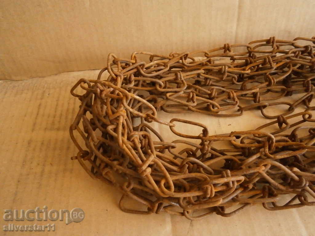 Auction an old iron knit chain chain Auction an old iron knit chain chain