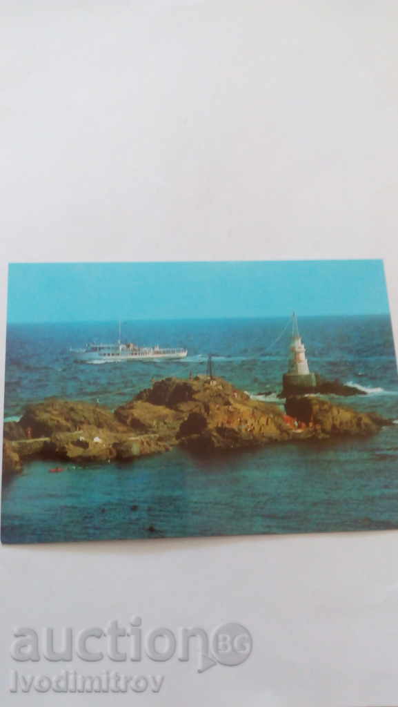 Postcard Ahtopol Lighthouse 1986