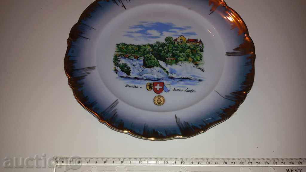 Auction wall plate Bavaria gilded Auction wall plate Bavaria gilded